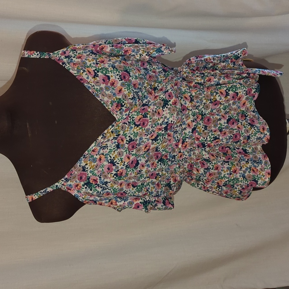 Faux wrap floral top